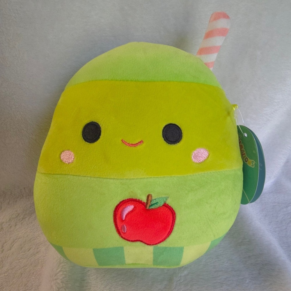 Squishmallows Jean the Apple Juice 8 Inch Green Plush Toy Jazwares NWT S7-1638